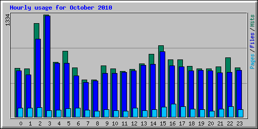 Hourly usage for October 2010