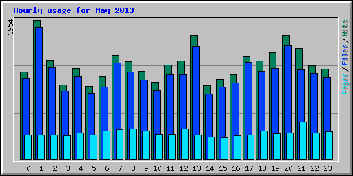 Hourly usage for May 2013