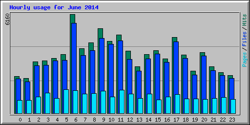 Hourly usage for June 2014