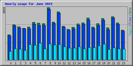 Hourly usage for June 2015