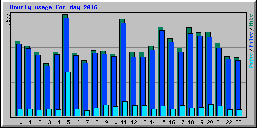 Hourly usage for May 2016