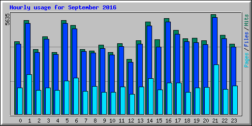 Hourly usage for September 2016